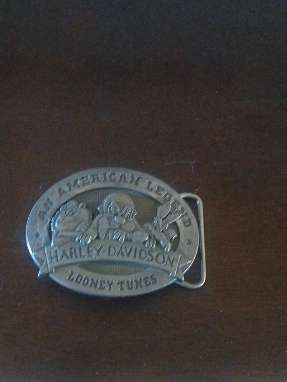Harley-Davidson Silver Looney Tunes Belt Buckle with Characters